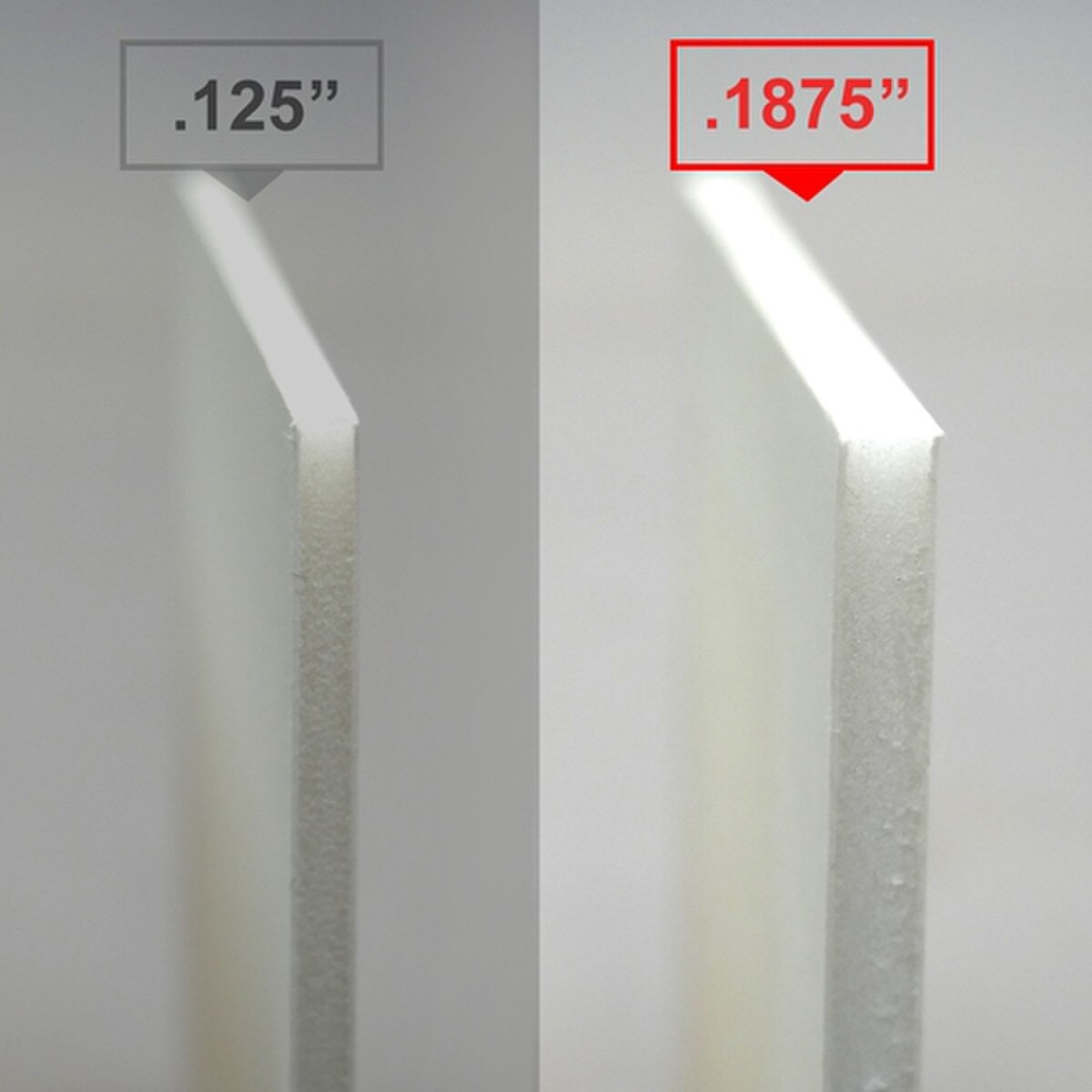 White Foam Board Backing for 20 x 2